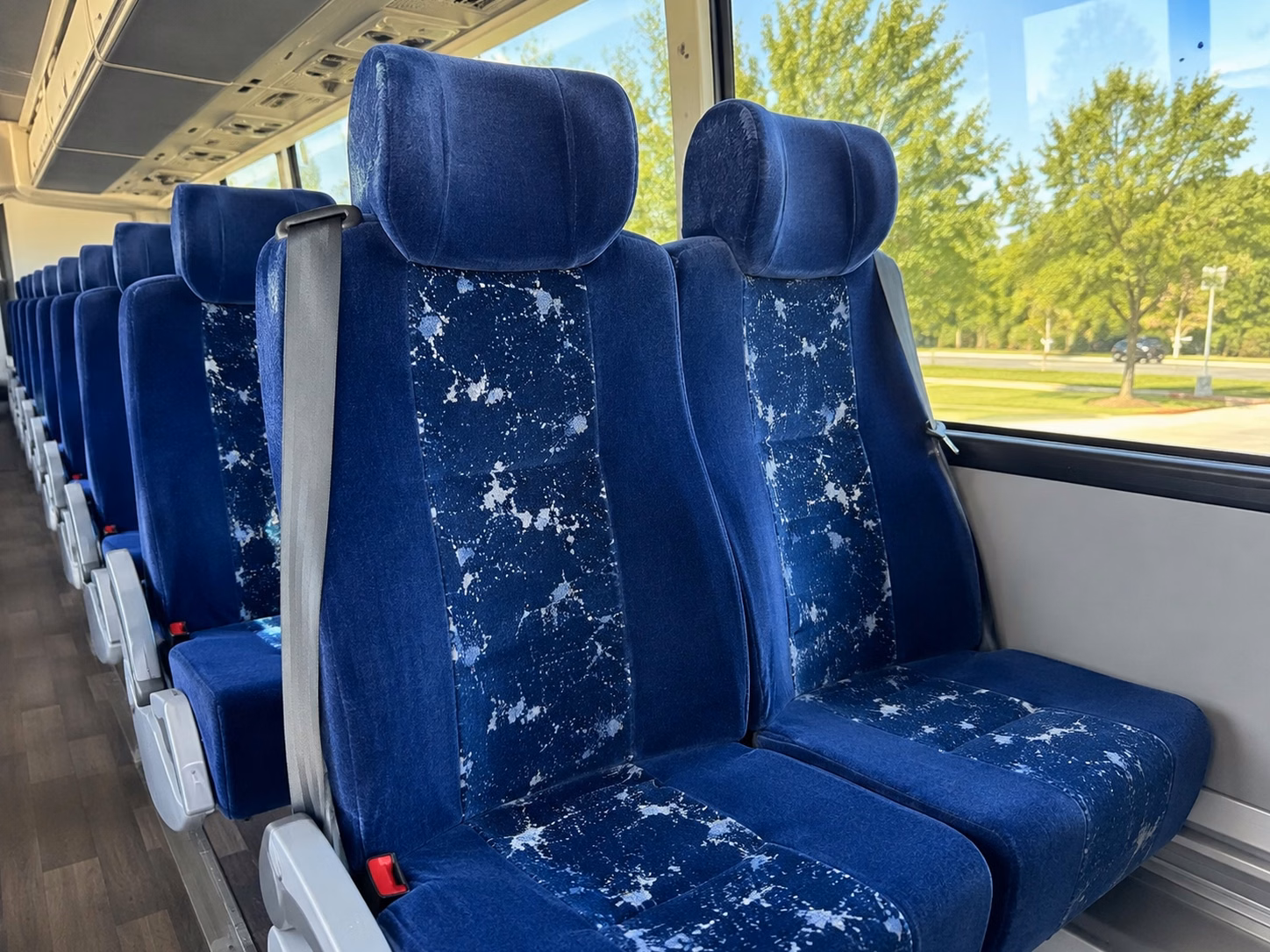 56 passenger charter bus interior