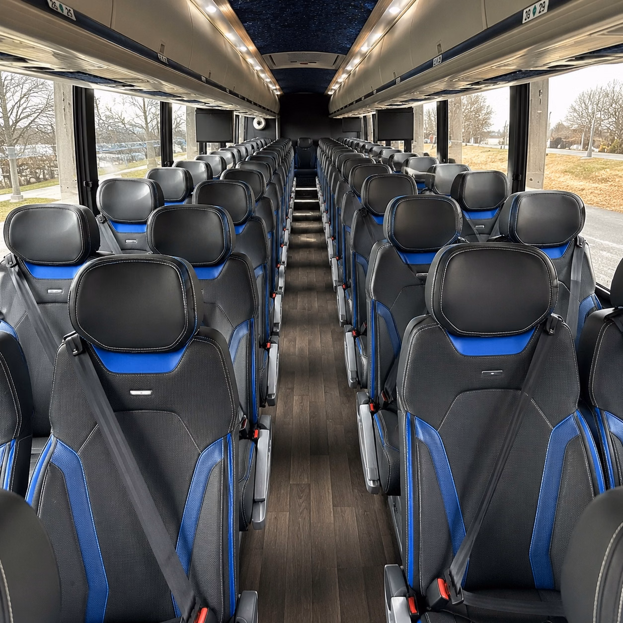 albuquerque charter bus rental interior